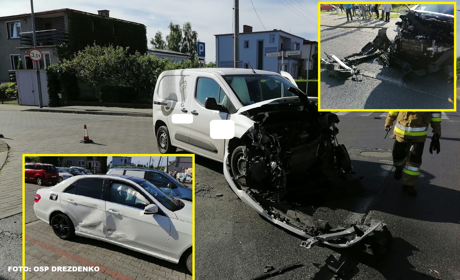 Drezdenko: Zderzenie dwóch samochodów na skrzyżowaniu | FOTO