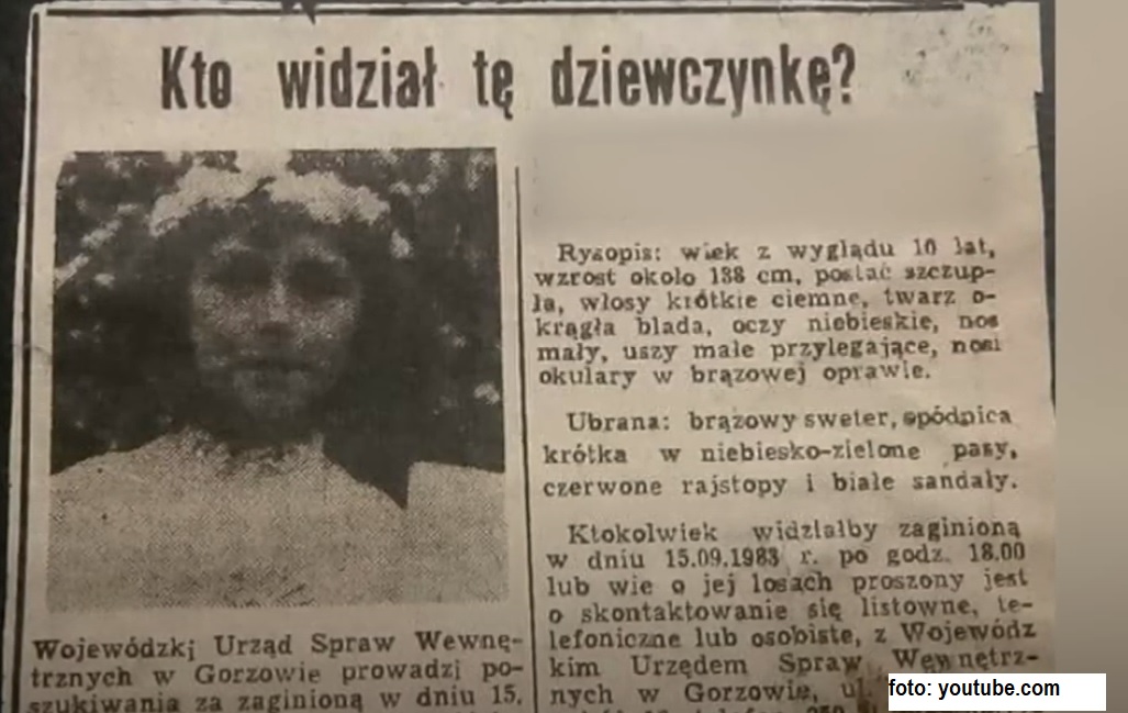 Był 1983 rok kiedy zaginęła 10-letnia Ania Smolińska w Strzelcach Kraj. -  magazyn kryminalny 997 z Strzelec Kraj.